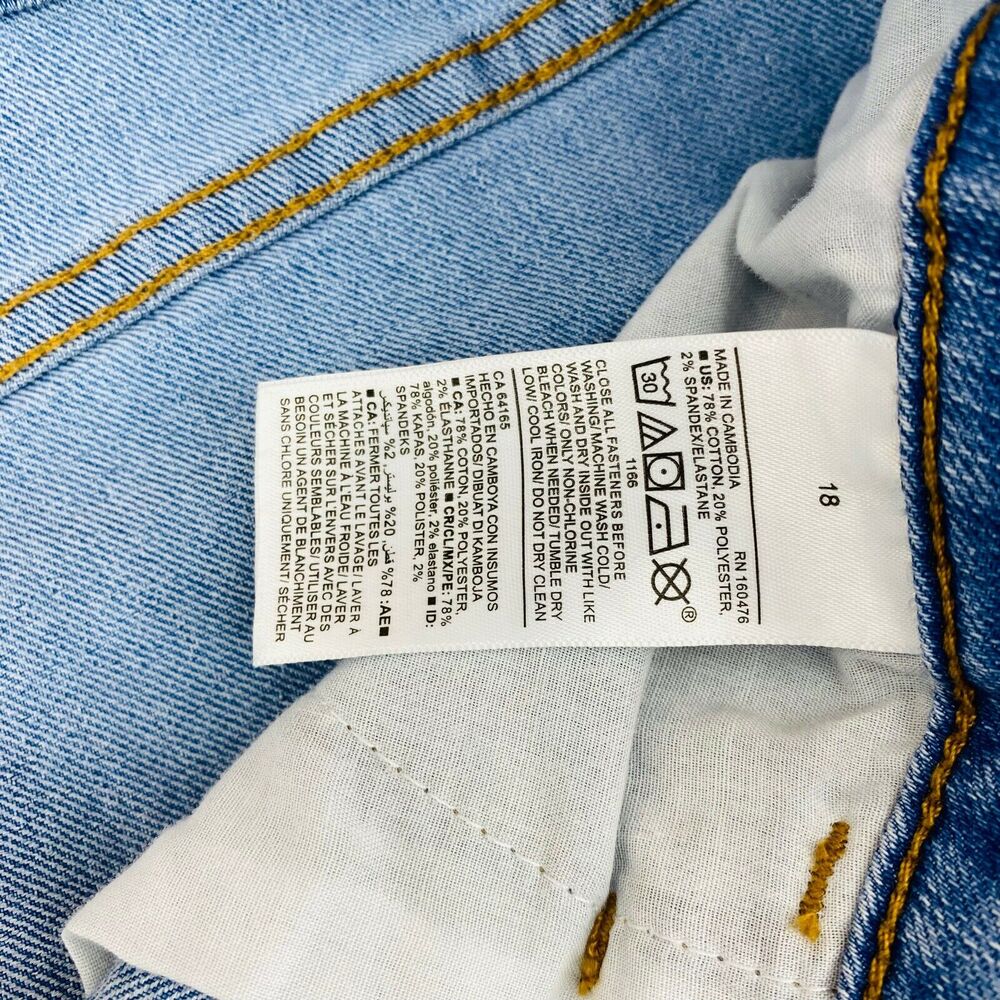 Old Navy Women's Super Skinny Mid Rise Jeans Size 18 Stretch Light Wash Zip Fly - Picture 5 of 6
